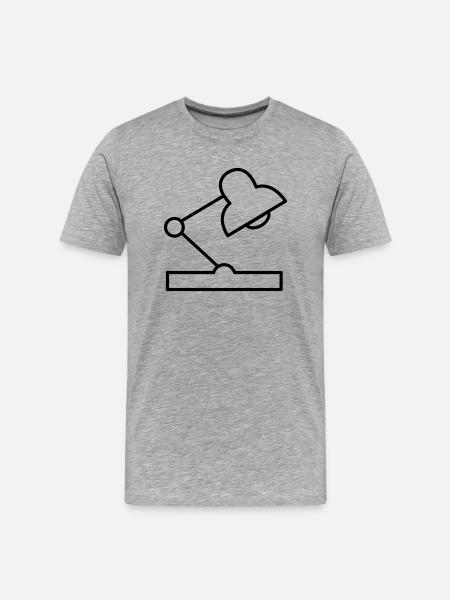 desk lamp - Men's Premium Organic T-Shirt - heather grey