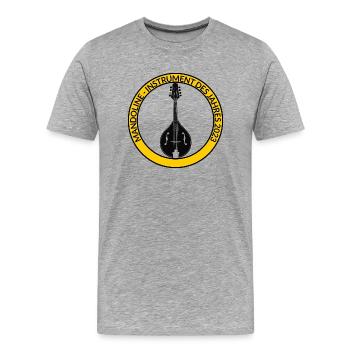 Mandoline Instrument des Jahres 2023 (gelb) - Männer Premium Bio T-Shirt - Grau meliert - Vorne - Damien (186cm)
