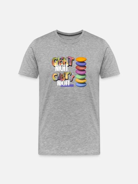 Geht nicht - Männer Premium Bio T-Shirt - Grau meliert