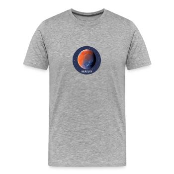 Planet Mercury - Men's Premium Organic T-Shirt - heather grey - Front - Damien (186cm)
