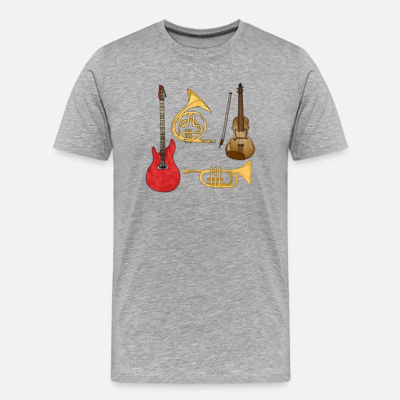 Musical instruments - Men's Premium Organic T-Shirt - heather grey