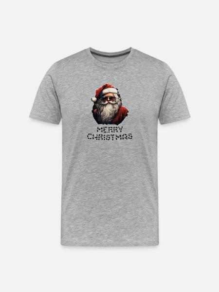 Weihnachtsmann - Marry Christmas - Männer Premium Bio T-Shirt - Grau meliert