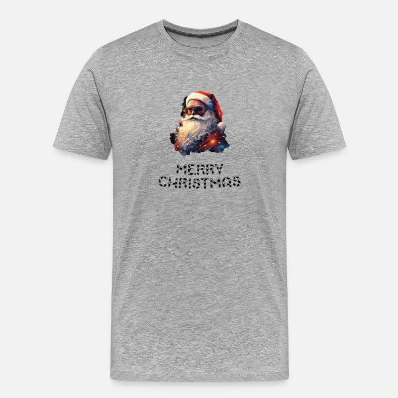 Weihnachtsmann - Marry Christmas - Männer Premium Bio T-Shirt - Grau meliert