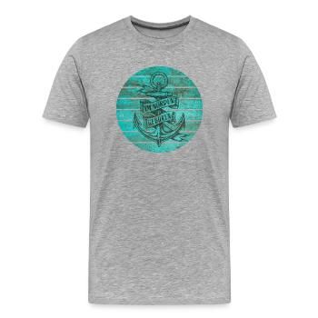 Im Norden Geboren - Männer Premium Bio T-Shirt - Grau meliert - Vorne - Damien (186cm)