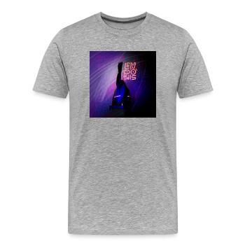 Einfach machen! - Männer Premium Bio T-Shirt - Grau meliert - Vorne - Damien (186cm)