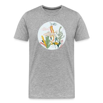 Meerestiere - Männer Premium Bio T-Shirt - Grau meliert - Vorne - Damien (186cm)