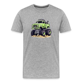 Monster truck MegaCrusher - Men's Premium Organic T-Shirt - heather grey - Front - Damien (186cm)