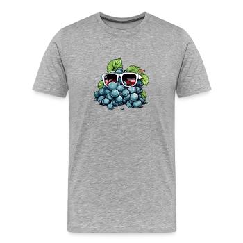 Traube Eric Trauben - Männer Premium Bio T-Shirt - Grau meliert - Vorne - Damien (186cm)