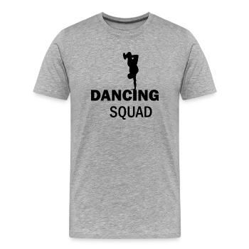 Dancing Dance Music - Men's Premium Organic T-Shirt - heather grey - Front - Damien (186cm)