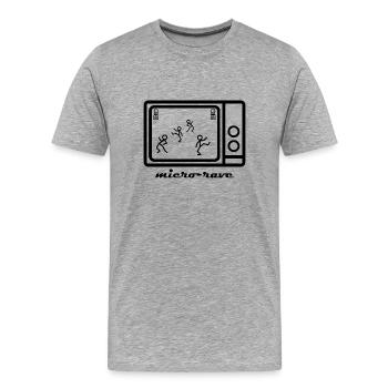 micro rave - Men's Premium Organic T-Shirt - heather grey - Front - Damien (186cm)
