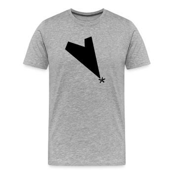 Rockfall - Men's Premium Organic T-Shirt - heather grey - Front - Damien (186cm)