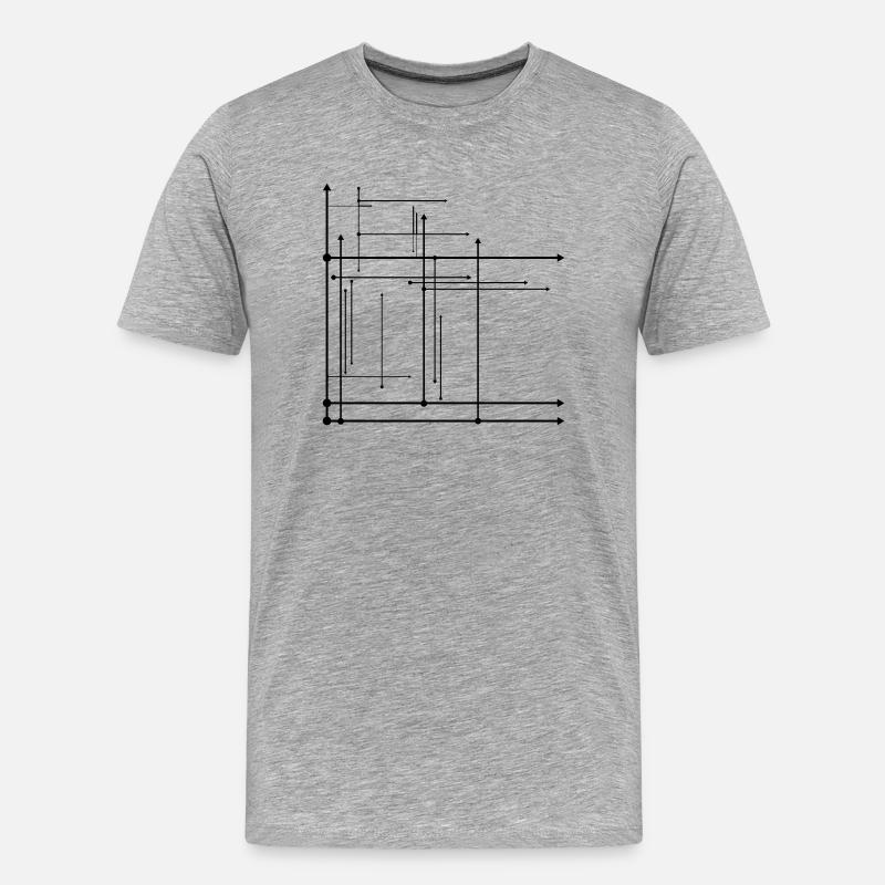 Pfeilen - Männer Premium Bio T-Shirt - Grau meliert