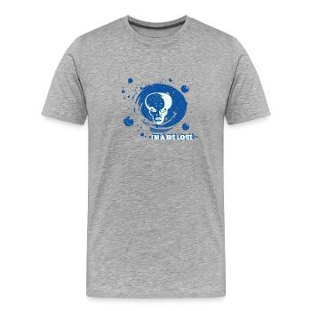 Amateurs d’OVNIS - T-shirt bio Premium Homme - gris chiné - Devant - Damien (186cm)
