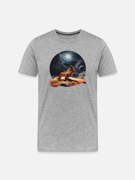 A cosmonaut on vacation - Men's Premium Organic T-Shirt - heather grey