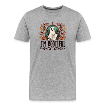 Pumpkin spirit with self-confidence - Men's Premium Organic T-Shirt - heather grey - Front - Damien (186cm)