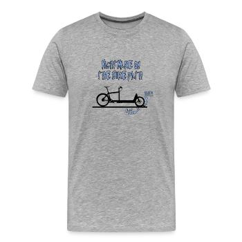 Lastenfahrrad Albtraum - Männer Premium Bio T-Shirt - Grau meliert - Vorne - Damien (186cm)