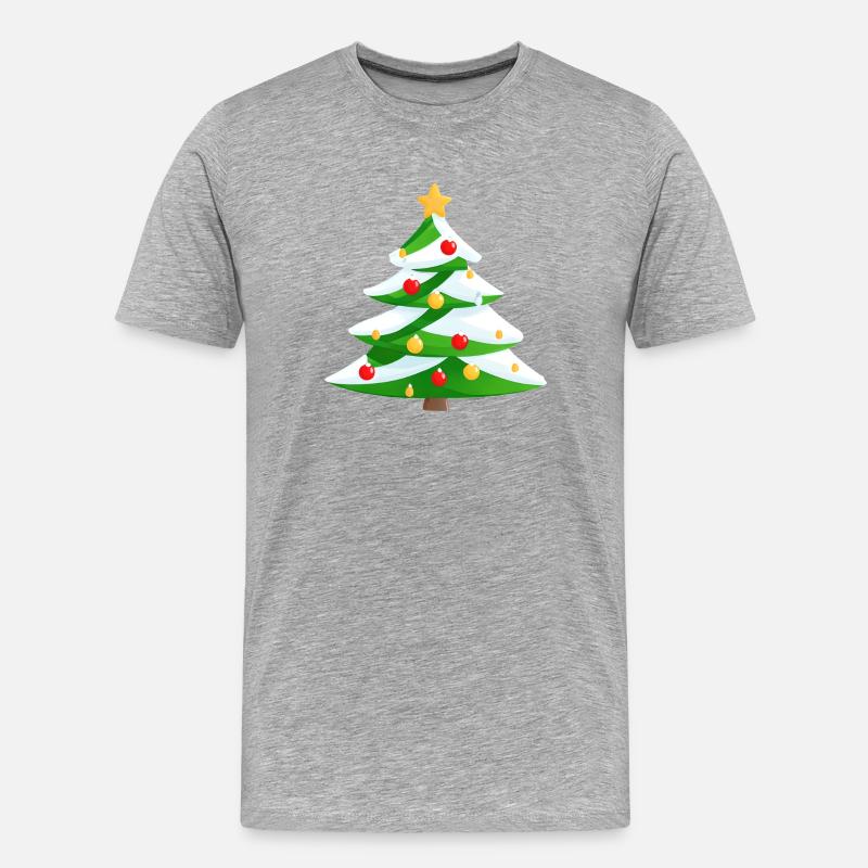 Weihnachten Geschenk Weihnachtsbaum Tannenbaum - Männer Premium Bio T-Shirt - Grau meliert