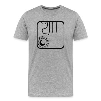 7 Kin Maya Haupt-BLK - Männer Premium Bio T-Shirt - Grau meliert - Vorne - Damien (186cm)