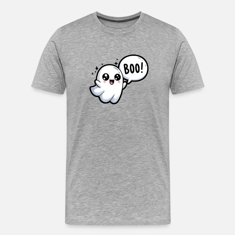 Phantom Halloween - Männer Premium Bio T-Shirt - Grau meliert