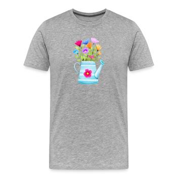 Gardener Gardening Garden Hobby Gardener Gardening - Men's Premium Organic T-Shirt - heather grey - Front - Damien (186cm)