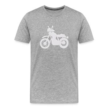 Moto Moto Motorcross Moto Fan De Moto - T-shirt bio Premium Homme - gris chiné - Devant - Damien (186cm)