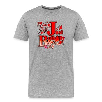Colorful Butterfly Flowers Colorful Insect Dream Dream - Men's Premium Organic T-Shirt - heather grey - Front - Damien (186cm)