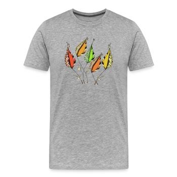 List - Men's Premium Organic T-Shirt - heather grey - Front - Damien (186cm)