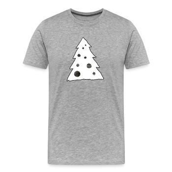 Weihnachtsbaum - Männer Premium Bio T-Shirt - Grau meliert - Vorne - Damien (186cm)