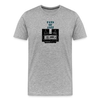 T-shirts for jazz lovers - T-shirt bio Premium Homme - gris chiné - Devant - Damien (186cm)