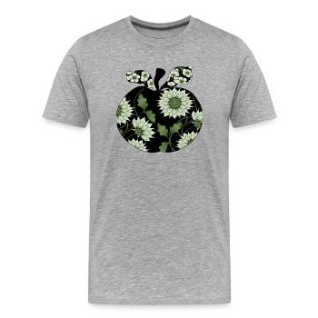 Pomme - T-shirt bio Premium Homme - gris chiné - Devant - Damien (186cm)