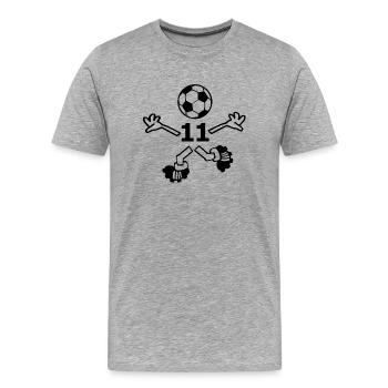 Le chiffre onze - T-shirt bio Premium Homme - gris chiné - Devant - Damien (186cm)