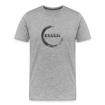 Dream - Men's Premium Organic T-Shirt - heather grey - Front - Damien (186cm)