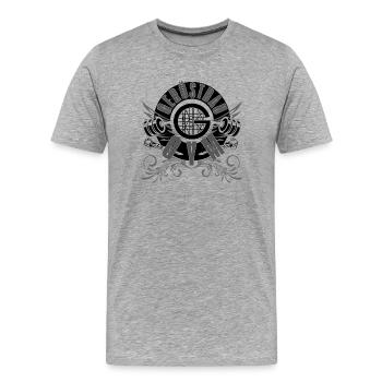 gerüstgym grau - Männer Premium Bio T-Shirt - Grau meliert - Vorne - Damien (186cm)