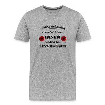 La belle ville de Leverkusen - T-shirt bio Premium Homme - gris chiné - Devant - Damien (186cm)