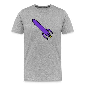 Technologie des fusées - T-shirt bio Premium Homme - gris chiné - Devant - Damien (186cm)