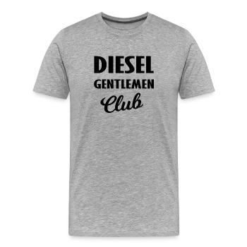 Les conducteurs de diesel - T-shirt bio Premium Homme - gris chiné - Devant - Damien (186cm)