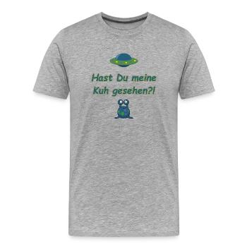 Seen my cow - Men's Premium Organic T-Shirt - heather grey - Front - Damien (186cm)