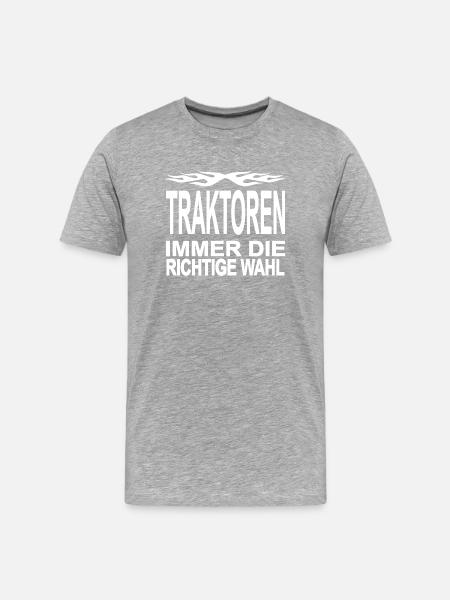 Traktor - Männer Premium Bio T-Shirt - Grau meliert
