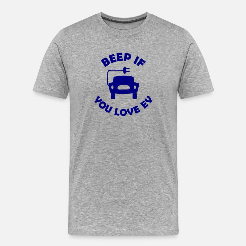 Die E Auto Fans - Männer Premium Bio T-Shirt - Grau meliert