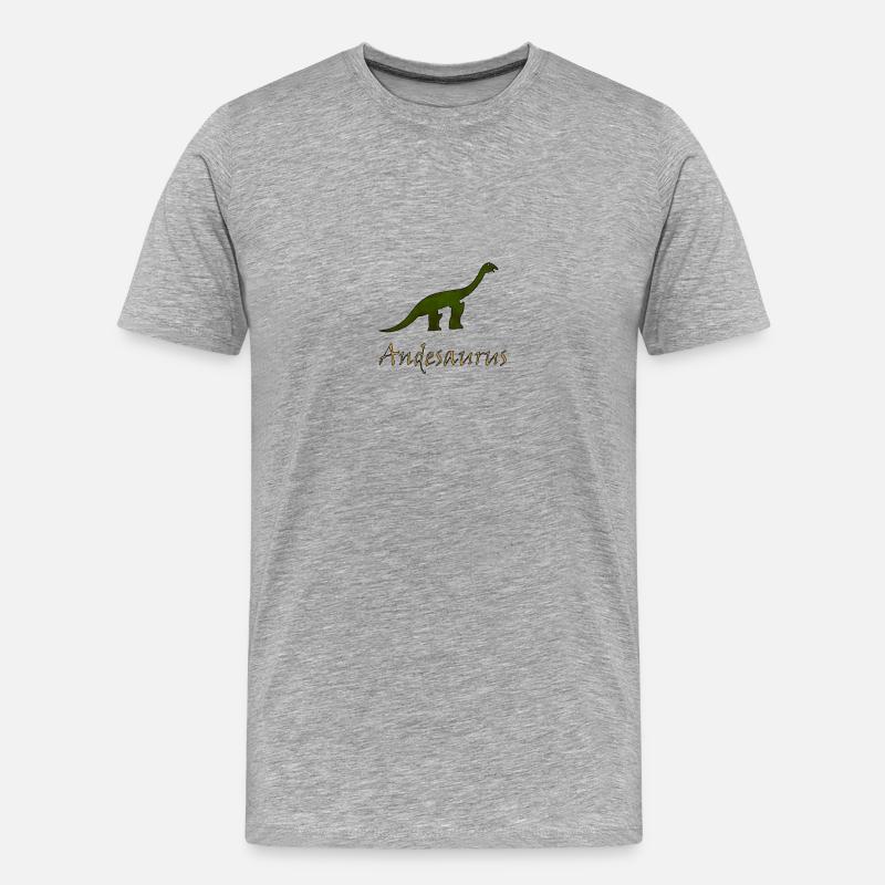 Andesaurus - Männer Premium Bio T-Shirt - Grau meliert