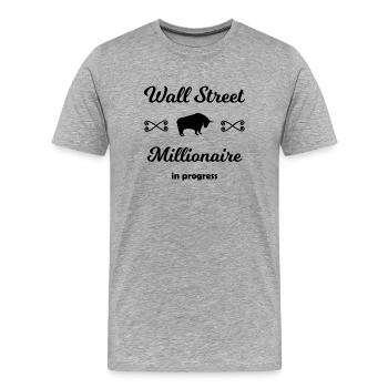 Der Investor Star - Männer Premium Bio T-Shirt - Grau meliert - Vorne - Damien (186cm)