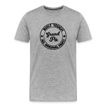 Der allerbeste Opi - Männer Premium Bio T-Shirt - Grau meliert - Vorne - Damien (186cm)