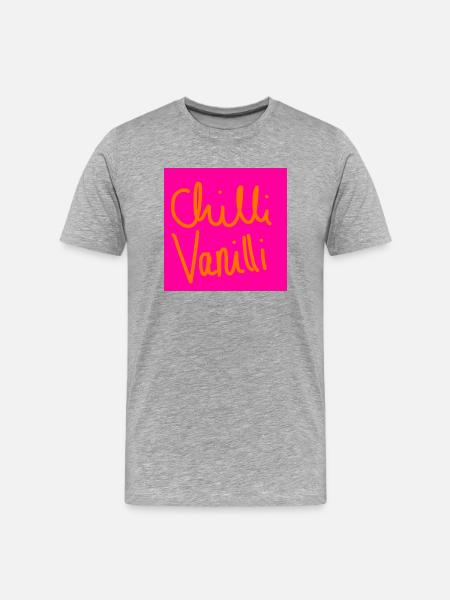 Chilli Vanilli - Männer Premium Bio T-Shirt - Grau meliert