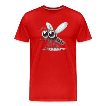 Mosquito - Men's Premium Organic T-Shirt - red - Front - Damien (186cm)