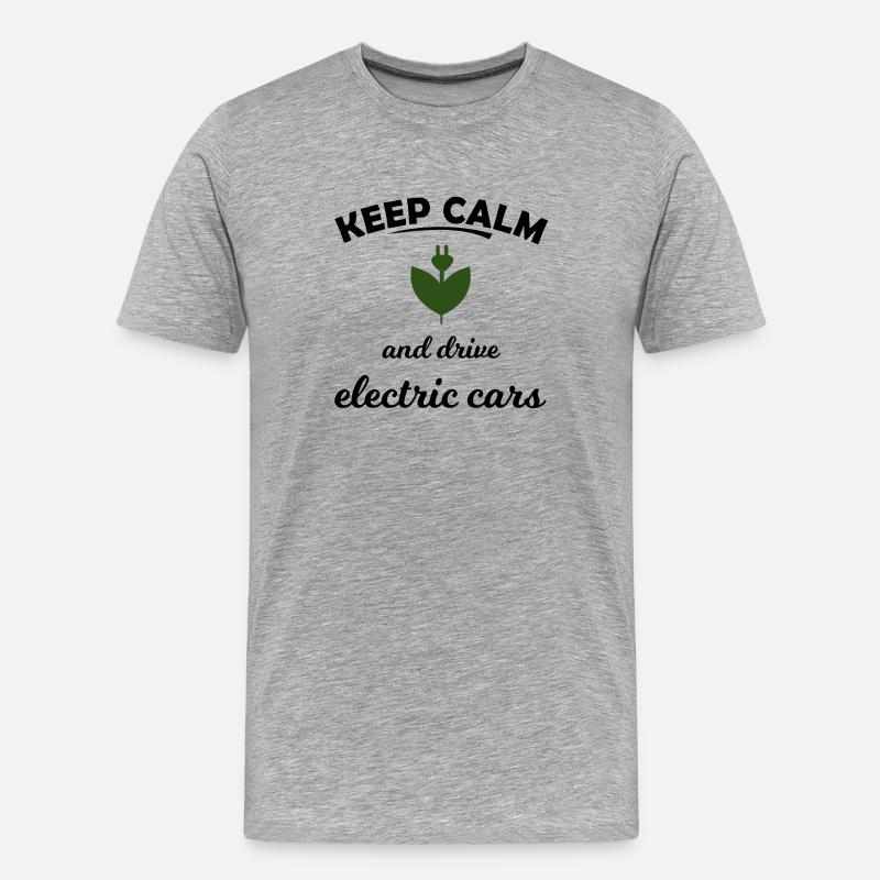 Die elektrischen Autos - Männer Premium Bio T-Shirt - Grau meliert