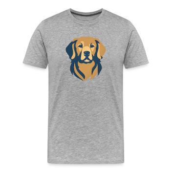 Golden Loyalty - Men's Premium Organic T-Shirt - heather grey - Front - Damien (186cm)