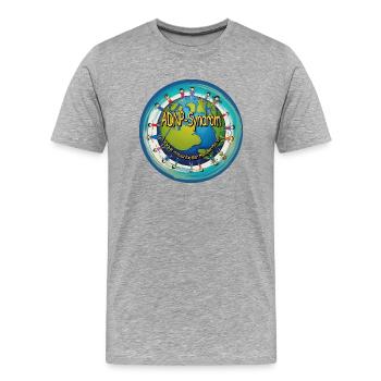 Syndrome ANDP - Ensemble, nous accomplissons plus - T-shirt bio Premium Homme - gris chiné - Devant - Damien (186cm)