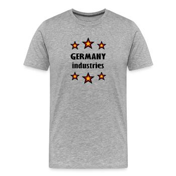 Die deutsche Industrie - Männer Premium Bio T-Shirt - Grau meliert - Vorne - Damien (186cm)