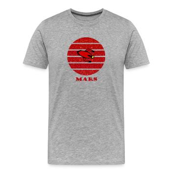 Le voyage vers Mars - T-shirt bio Premium Homme - gris chiné - Devant - Damien (186cm)