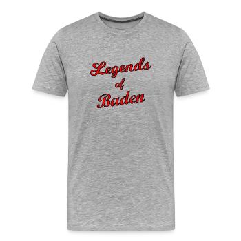 Die badischen Legenden - Männer Premium Bio T-Shirt - Grau meliert - Vorne - Damien (186cm)